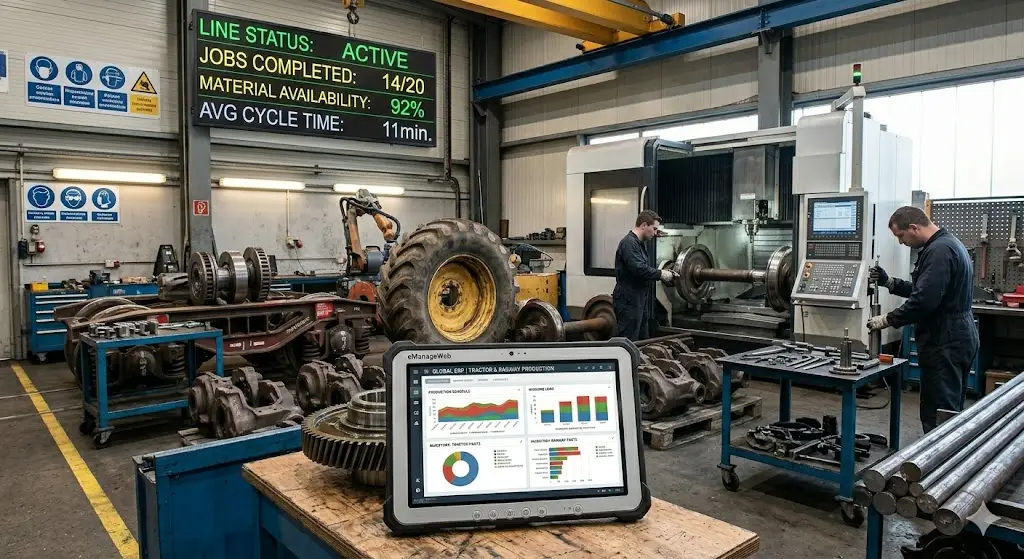Tractor & Railway Parts ERP - Railway Component USPs